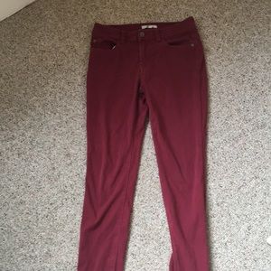 Size 26 red skinny jeans